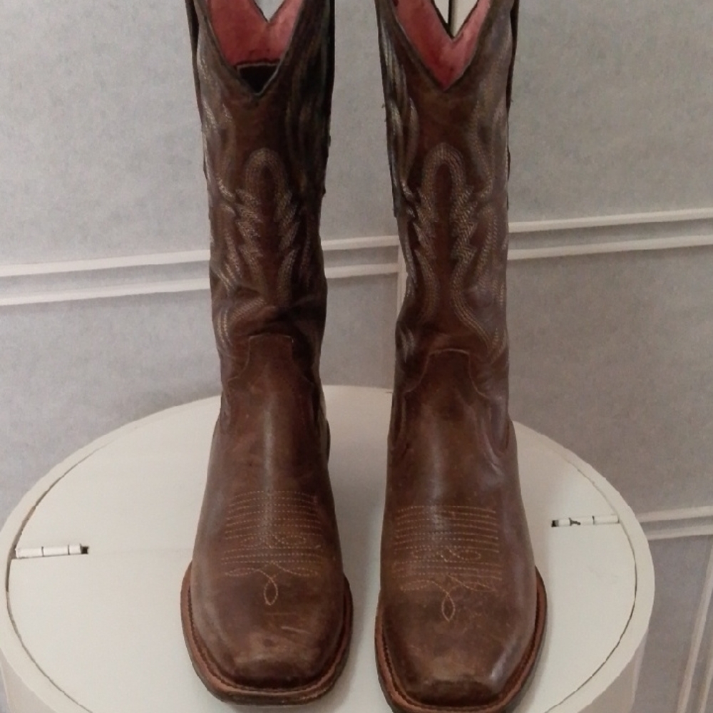Vaccari Brown Western Cowboy Boots